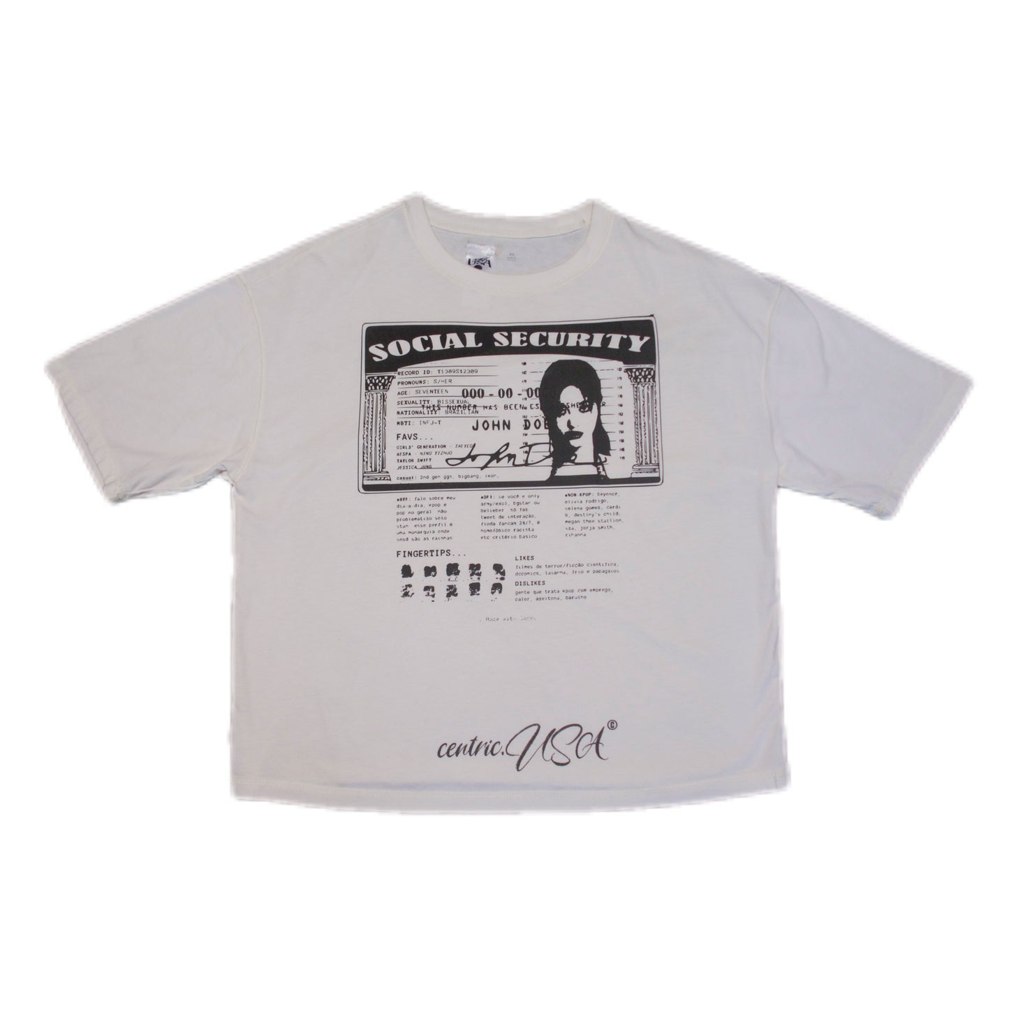 John Doe “SSN” BOXY TEE