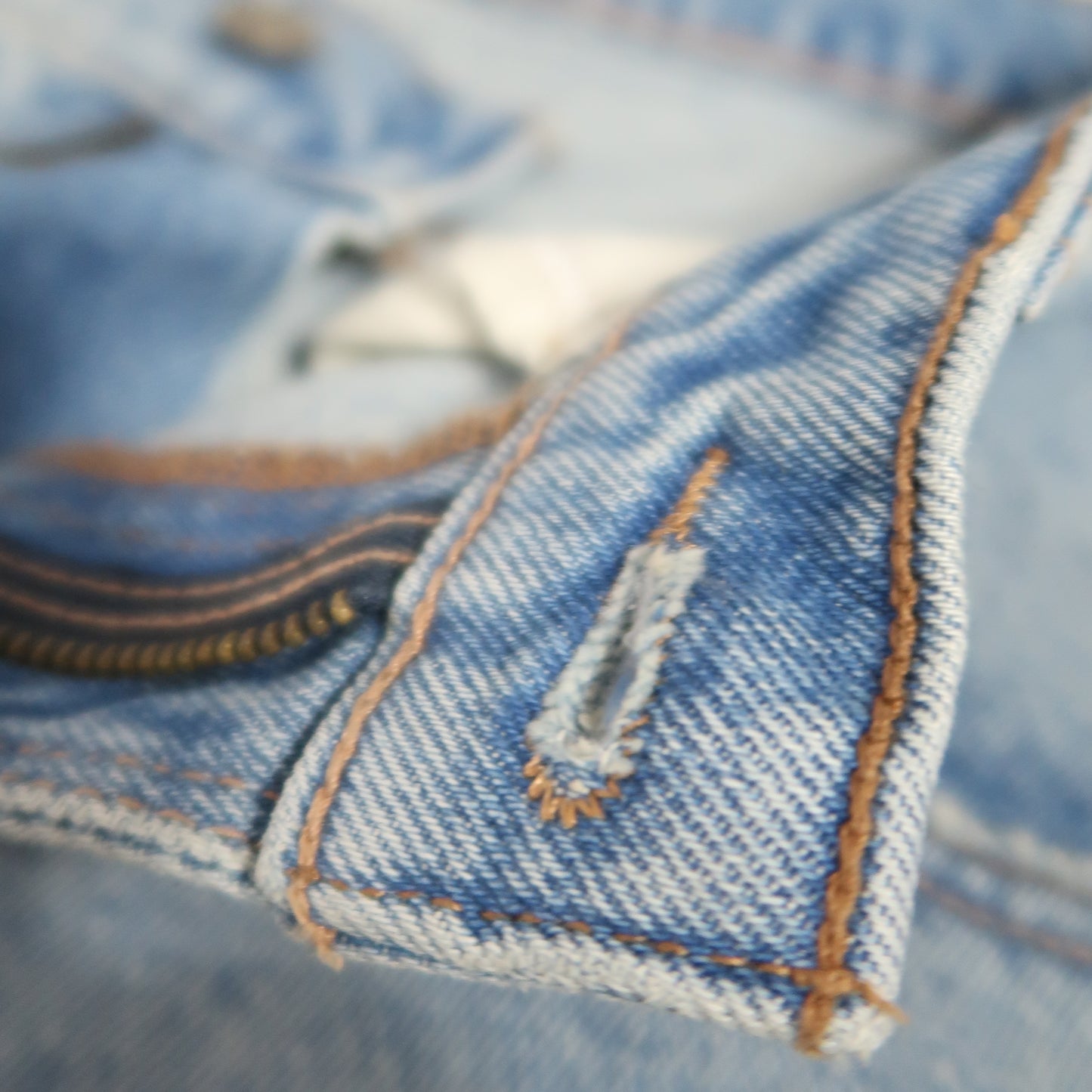 Damaged Medium Wash Centric Denim