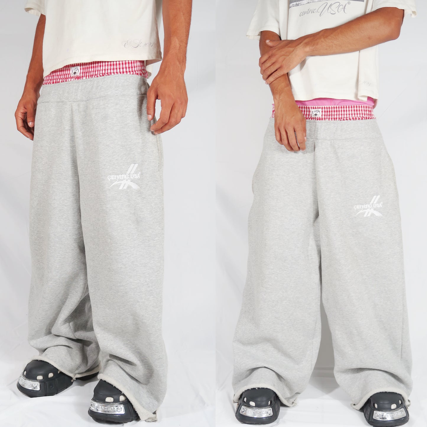 Double waist “Raw Edge” Sweats