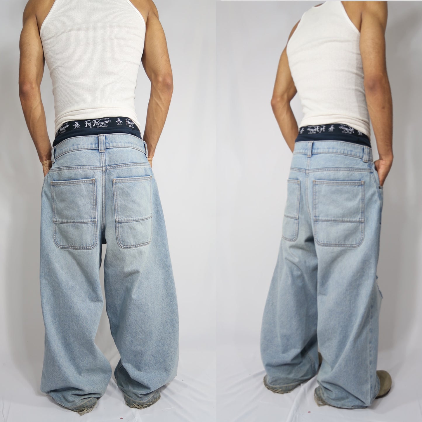 Damaged Medium Wash Centric Denim