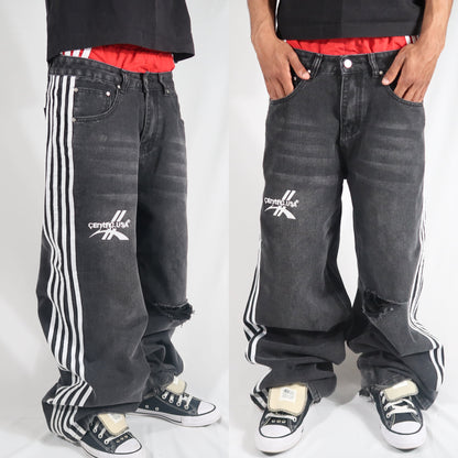 V2 track Denim washed black
