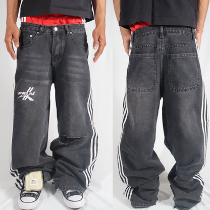 V2 track Denim washed black