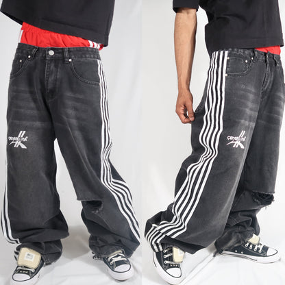 V2 track Denim washed black