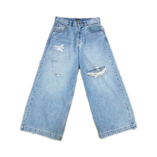 Damaged Medium Wash Centric Denim