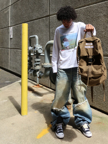 “V1 Centric” canvas backpack