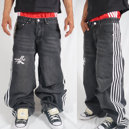 V2 track Denim washed black